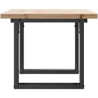 vidaXL Salontafel O-frame 80x50x40,5 cm grenenhout en staal