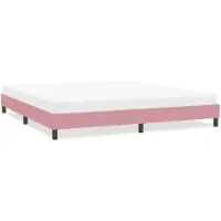 vidaXL Bedframe zonder matras 200x220 cm fluweel roze