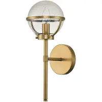 HINKLEY LED Badkamerarmatuur Hollis | 1X E14 Max 40W | IP44 | Heritage Brass
