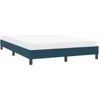 vidaXL Bedframe zonder matras, donkerblauw, 160x220 cm, fluweel