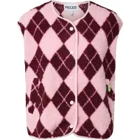 Pieces Bodywarmer 'PCKatty' rosa / wijnrood