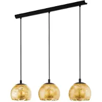 Eglo ALBARACCIN, Flexibel, Zwart, Goud, Zwart, Glas, Staal, Woonkamer, IP20
