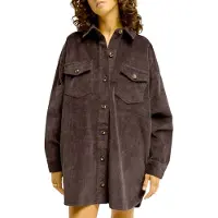 Billabong - Jurken - Winter Ocean Cord Dress Black Sands voor Dames van Katoen - Maat S - Zwart