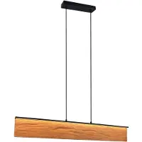 TRIO Hanglamp Kalea, dimbaar, hout licht, Woon-/ Eetkamer, Hout, Hanglamp