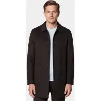 Profuomo overshirt bruin 100% wol