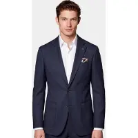 Bos Bright Blue Scotland blue colbert lommer jacket with inlay drop spe263037lo91sb/4001
