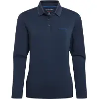 Craghoppers - "Thornbury" poloshirt voor dames, Nosilife, met embleem, lange mouwen, model CG2507 (maat 46 DE), marineblauw