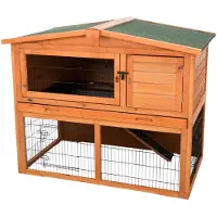 Trixie 62321 Natura hok voor kleine dieren met ren, 124 x 102 x 78 cm, bruin