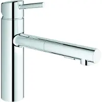 GROHE Concetto 1 gats keukenkraan met medium uitloop met uittrekbare dual spray chroom
