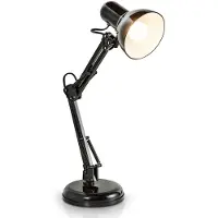Briloner B.K.Licht - Zwarte Tafellamp - industriële bureaulamp - kantelbaar retro metalen design - bureaulamp E14 fitting - excl. lichtbron