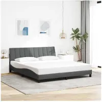 vidaXL Bedframe zonder matras "Hanko" stof donkergrijs 180x200 cm