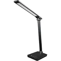Unilux LED-bureaulamp NOVY - draaibaar - dimbaar - touchbediening - USB-aansluiting - aluminium/ABS