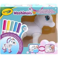 Crayola Washimals Jumbo – Hobbypakket - Groot Paardje Evie (15 cm) om te Kleuren, Wassen en Opnieuw te Kleuren, Set met 5 Uitwasbare Stiften en Borsteltje, 3+ jaar