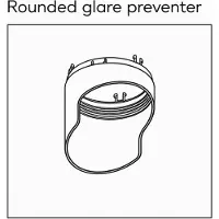 Kreon - Rounded glare preventor for Diapason 80, zwart
