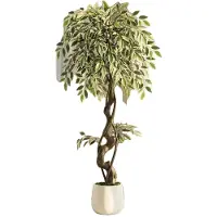 OEM Kunstplant, ficusboom, zeer realistisch, gemakkelijk in onderhoud, 120 cm