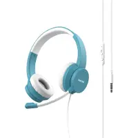 Pantone PT-WDH002GY2220, Bekabeld, Geschikt voor kantoor/callcenter, Frequentiebereik 20 - 20000 Hz, Gewicht 150 g, Koptelefoon, Aqua-kleur