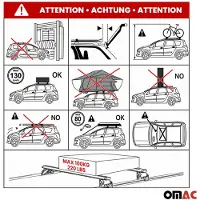 Omac Bagagedrager voor VW T-Cross 2019-2025, aluminium, zilver, 2-delig, met ABE-certificaat