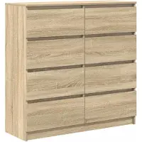 vidaXL Dressoir 100x35x99 cm bewerkt hout sonoma eikenkleurig