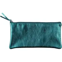 Clairefontaine 3329680087062, Zachte potloodentas, Leer, Indigo, Effen, Met rits, 220 mm