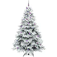 vidaXL Kunstkerstboom met 300 LED met standaard Wit 240 cm PE en PVC