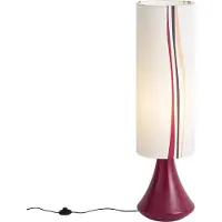 QAZQA Retro Vloerlamp Paars met Meerkleurige Stoffen Kap - Mina