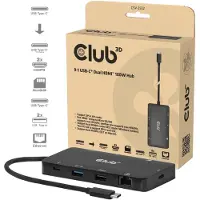 Club 3D CSV-2552 USB-C dockingstation Geïntegreerde kaartlezer, USB-C Power Delivery
