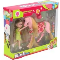 Top 1 Toys Nini Love paard+ pop 2 assorti