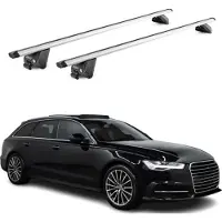Omac Aluminium dakdragers voor bagage, geschikt voor Audi A6 Avant C7 (2011-2025), kleur zilver. Inclusief 2x ABE-certificaat