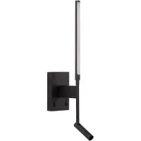 Lucide FINAN - Wandlamp - LED - 2700K - Met USB oplaadpunt - Zwart