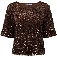 Pieces Blousetop met all-over pailletten