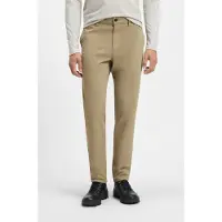 BOSS Heren Beige taps toelopende chino broek (30/34), Casual, Katoen 50510917