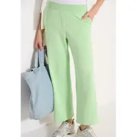 Cecil Dames High Waist broek met wijde pijpen in Loose Fit - Groen - L