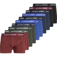 Jack & Jones Boxershorts 'Jacsolid' marine / enziaan / olijfgroen / donkerrood / zwart