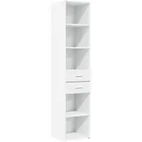 vidaXL Hoge kast 40x42,5x185 cm bewerkt hout wit