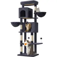 Feandrea kraboom, groot, 174 cm hoog, XL, met 2 holtes en 2 ligplaatsen