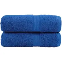 vidaXL Gastendoekjes SOLUND 2 st 600 g/m² 30x50 cm blauw