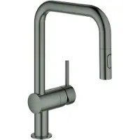 GROHE Keukenmengkraan Minta U-Uitloop Uittrekbare Dual Spray Hard Graphite Geborsteld
