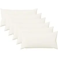 vidaXL Kussensloop 6 st HEERLEN Wit 40 x 80 cm Stof