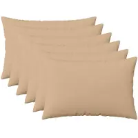 vidaXL Kussensloop 6 st HEERLEN Crèmekleurig 40 x 60 cm Stof