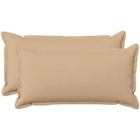 vidaXL Kussensloop 2 st HOUTEN Crèmekleurig 40 x 70 cm Faux Linnen