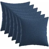 vidaXL Kussensloop 6 st HEERLEN Blauw 40 x 40 cm Stof