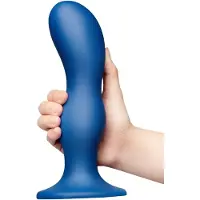 B-Vibe Milk 22cm Gebogen Anale Trainer met Taps Toelopende Punt en Zuignap - Buttplug Diameter 5.3 cm