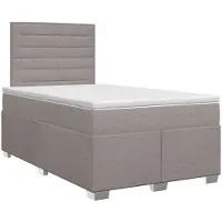 vidaXL Boxspringbed met matras Taupe 120 x 200 cm Stof