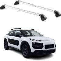 Aurilis Draagbalken, basisdragers voor Citroen C4 Cactus, modeljaren 2015-2020, 5-deurs, aluminium, zilver, met 2x ABE-certificaat