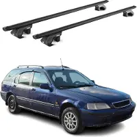 Aurilis Bagagedrager voor Honda Civic Wagon, modeljaren 1997-2013, aluminium, zwart, 2-delig, met ABE-certificaat