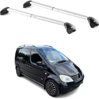 Aurilis Bagagedrager voor Mercedes Vaneo W414, modeljaren 2002-2005, 5 deuren, aluminium, grijs, met 2x ABE-certificaat