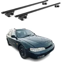 Aurilis Bagagedrager voor Honda Accord Wagon CE, bouwjaar 1994-1997, aluminium, zwart, met 2x ABE-certificaat