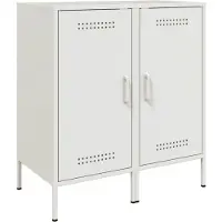 vidaXL Dressoirs 2 st 36x39x79 cm staal wit
