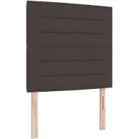 vidaXL LED Hoofdbord met LED-stripverlichting Donkerbruin 80 cm Stof