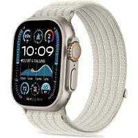 Tech-Protect Nylon Sport Apple Watch 49 / 46 / 45 / 44 Mm Bandje Starlight